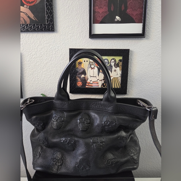 io pelle Handbags - IO PELLE Skull Satchel